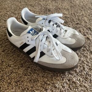 Adidas Samba White and Black Sneakers